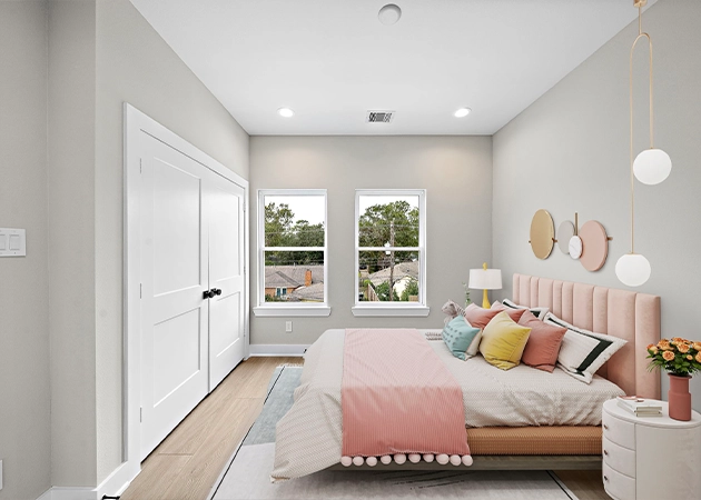 Craft 1776 luxury living room interior featuring elegant design, comfortable furnishings, and modern aesthetics in a Houston home.